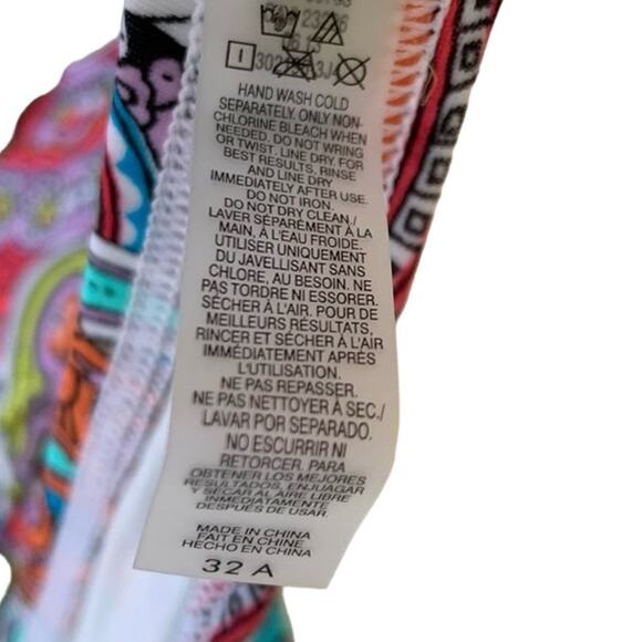 Victoria's Secret Gladys Tri Pure Paisley Push Up Bikini Top Size 32A - Picture 5 of 6